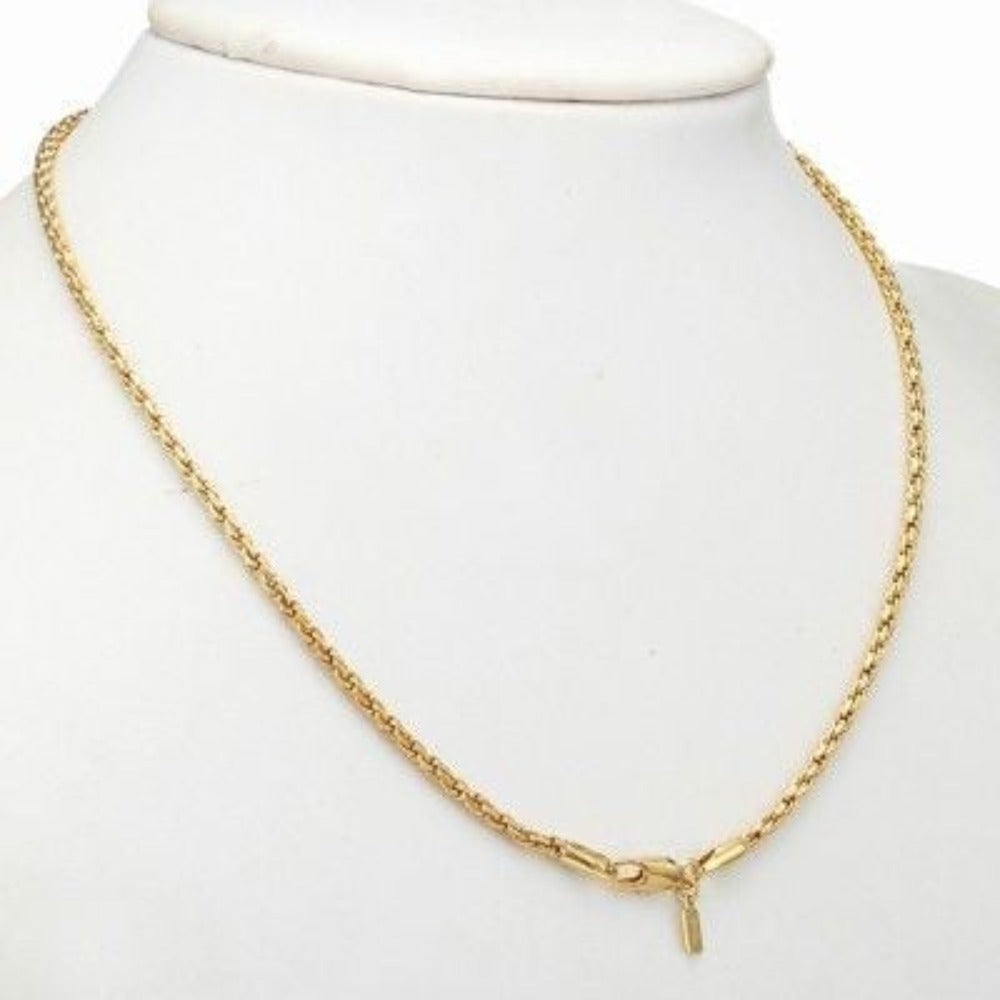 18ct Heavy Yellow Gold Plated Rope Chain Necklace - USA Made-4